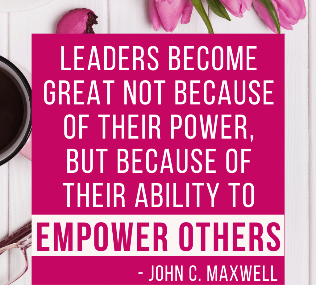 Leaders become great.