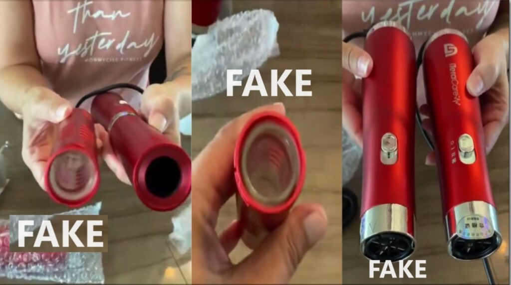 Fake versus Original iTreraCare device